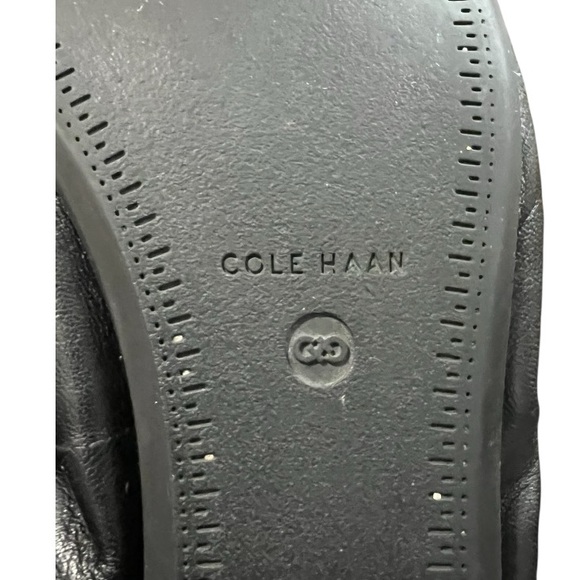 Cole Haan Elsie Black Leather Flats Size 9B - Picture 8 of 11